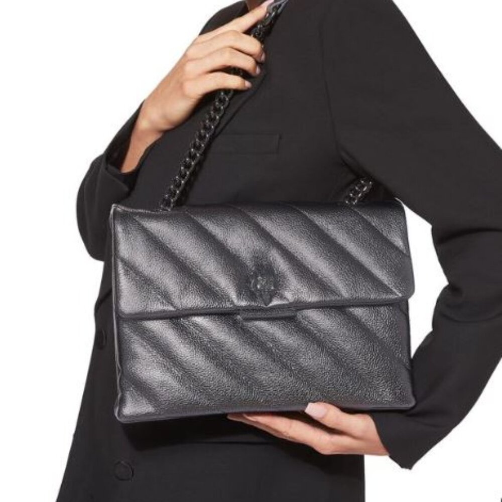 Gorgeous Kurt Geiger XXL Black Drenched Soho Bag! A must Have